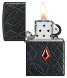 Zippo Crystal Design Armor® Black Matte Windproof Lighter