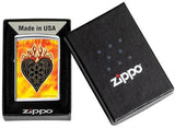 Celtic Flaming Heart - Street Chrome Zippo Lighter