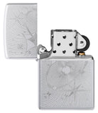 Zippo Atomic Cosmos Design Satin Chrome Windproof Lighter