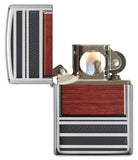 Zippo 250 Steel and Wood Lighter SKU 28676-000003