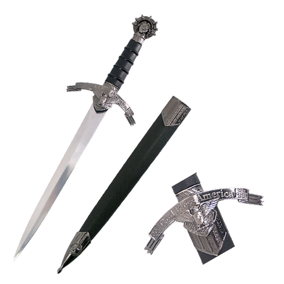 Defender Medieval Roman Dagger Eagle Pattern Handle w/Scabbard SKU 14291