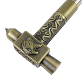 Defender Two in One Hammer with Hidden Knife Eagle Design Stainless Steel Brass Color Trim SKU 13456