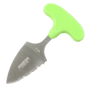 Defender-Xtreme 5" Stainless Steel Full Tang Survival Lime Green Push Knife SKU 9915