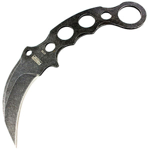 Defender-Xtreme Full Tang Tactical Combat Karambit Knife w/Sheath Blackwash High Quality Steel SKU 9756