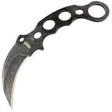 Defender-Xtreme Full Tang Tactical Combat Karambit Knife w/Sheath Blackwash High Quality Steel SKU 9756