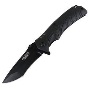 Defender-Xtreme 8.5" Black Spring Assisted Folding Knife Stainless Steel W/ Clip SKU 13492