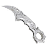 Defender-Xtreme Spring Assist Karambit Style Rescue Knife 3CR13 SS w/Sheath SKU 13156