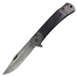Defender-Xtreme Spring Assist Folding Knife Stone Wash w/Resin Handle SKU 13782