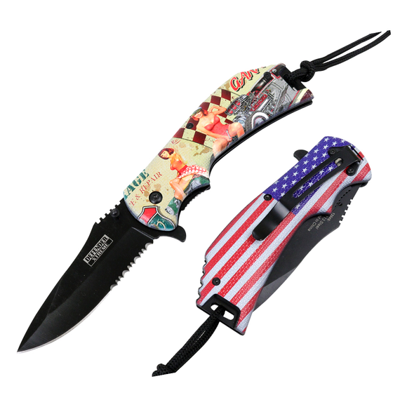 Defender-Xtreme Spring Assist American Vintage Folding Knife SKU 13550