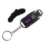 Defender-Xtreme Mini Knife Keyring/Neck Knife comes w/Cord Iridescent Stainless-Steel SKU 13583