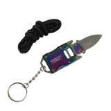 Defender-Xtreme Mini Knife Keyring/Neck Knife comes w/Cord Iridescent Stainless-Steel SKU 13583