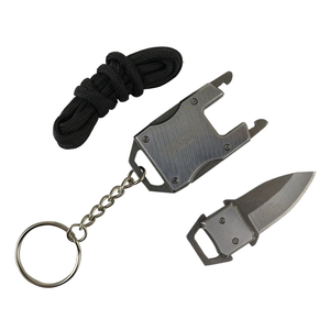 Defender-Xtreme Mini Knife Keyring/Neck Knife w/Cord Stainless-Steel SKU  13585