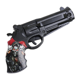 Defender-Xtreme Assist Open Gun Knife Black 3CR13 Stainless-Steel Blade/Grim Reaper Design Handle SKU 13534