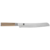 Shun Classic Bread Knife 9" Damascus Blade Blonde Pakkawood Handle SKU DM0705W