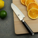 Shun Classic Santoku Knife 5.5" Blade, Pakkawood Handle SKU DM0727