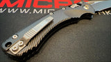 Microtech Amphibian RAM-LOK Manual Folding Knife Bohler M390MK Black SS Blade/Black Fluted G10 Handle SKU 137RL-1FL