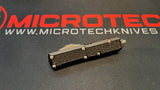Microtech Daytona Auto OTF Knife S/E Half Serr. Apocalyptic Bohler M390MK Steel Blade/Black 6061-T6 Alum. Handle SKU 124-11APS