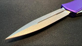Microtech Mini Hera II Auto OTF Knife D/E Dagger Stonewash M390MK Steel Blade/Purple Alum. Handle SKU 1702M-10PU