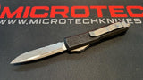 Microtech Daytona Auto OTF Knife S/E Half Serr. Apocalyptic Bohler M390MK Steel Blade/Black 6061-T6 Alum. Handle SKU 124-11APS
