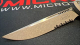 Microtech Ultratech Gen III ZBP Auto OTF Knife S/E Apocalyptic Half Serr. M390MK Steel Blade/Natural Clear Alum. Handle SKU 1121-11APNC