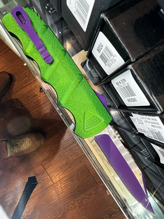 Boker Plus Kalashnikov Joker D/A OTF Knife Purple/Silver D2 SS