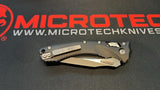 Microtech Amphibian RAM-LOK Manual Folding Knife Bohler M390MK Black SS Blade/Black Fluted G10 Handle SKU 137RL-1FL