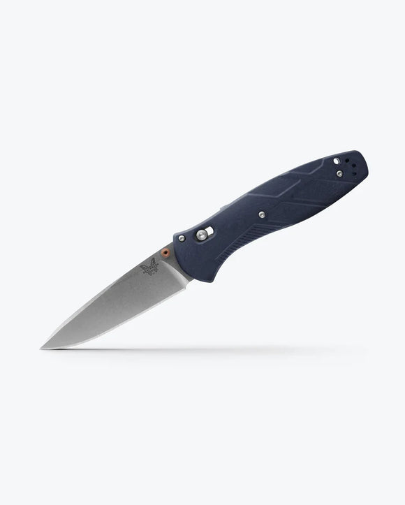 Benchmade Barrage AXIS-Assist Knife Stonewash CPM-S30V Stainless-Steel Blade/Blue Canyon Richlite Handle SKU 581-03