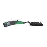 Dark Side Blades Straight Razor Black 3Cr13MoV Blade/Aluminum Handle with Green Vampire Design SKU DS-2005G