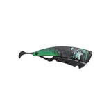 Dark Side Blades Straight Razor Black 3Cr13MoV Blade/Aluminum Handle with Green Vampire Design SKU DS-2005G