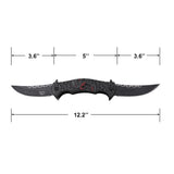 Dark Side Blades Spring Assist Double Bladed Liner Lock Knife Black 3Cr13MoV Steel Blades/Black Stainless-Steel Handle with Skull & Chains (Red) SKU DS-A2010RD