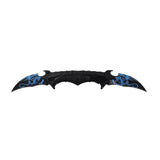 Dark Side Blades Spring Assist Double Bladed Liner Lock Knife Black with Blue Dragon 3Cr13MoV Steel Blades/Black Aluminum Handle SKU DS-A2011BL