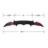 Dark Side Blades Spring Assist Double Bladed Liner Lock Knife Black with Red Dragon 3Cr13MoV Steel Blades/Black Aluminum Handle SKU DS-A2011RD