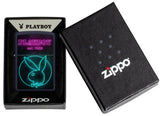 Zippo Playboy Neon Design Navy Matte Windproof Lighter