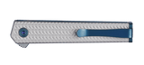 Columbia River Richard Rogers CEO Microflipper Knife Sandvik 12C27 Stainless Steel Blade/Alum. Handle with Blue Liners SKU CRKT 7081