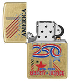 Zippo America250 Liberty & Justice Street Brass Lighter
