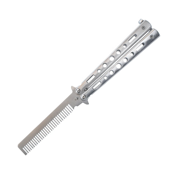 Butterfly Comb Training Knife Silver SKU 197SLC