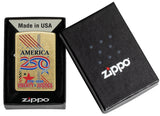 Zippo America250 Liberty & Justice Street Brass Lighter