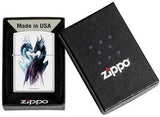 Yin Yang Dragons by: JoJoe White Matte Zippo Lighter