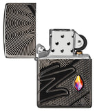 Zippo Z Crystal Armor® High Polish Black Windproof Lighter