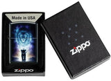 A King's Path Lion by: JoJoe Black Matte Zippo Lighter