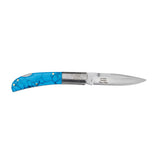 Elk Ridge Manual Lock Back Knife Satin Finish 3Cr13MoV Stainless-Steel Blade/Blue POM Handle & Steel Bolster SKU ER-2006BL