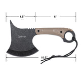 Elk Ridge Full Tang Axe Black Stonewash 3Cr13MoV Stainless-Steel Blade/Tan Nylon Handle 10.5" Overall SKU ER-2AXEBN