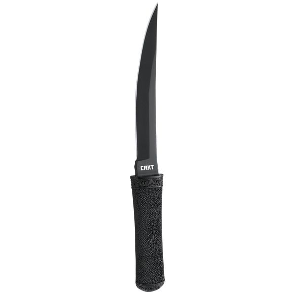 Columbia River Hissatsu Black Fixed Blade Tanto Knife SKU CRKT 2907K