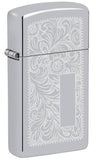 Zippo Slim® High Polish Chrome Venetian® Windproof Lighter