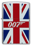 Zippo James Bond Union Jack Brushed Chrome Windproof Lighter