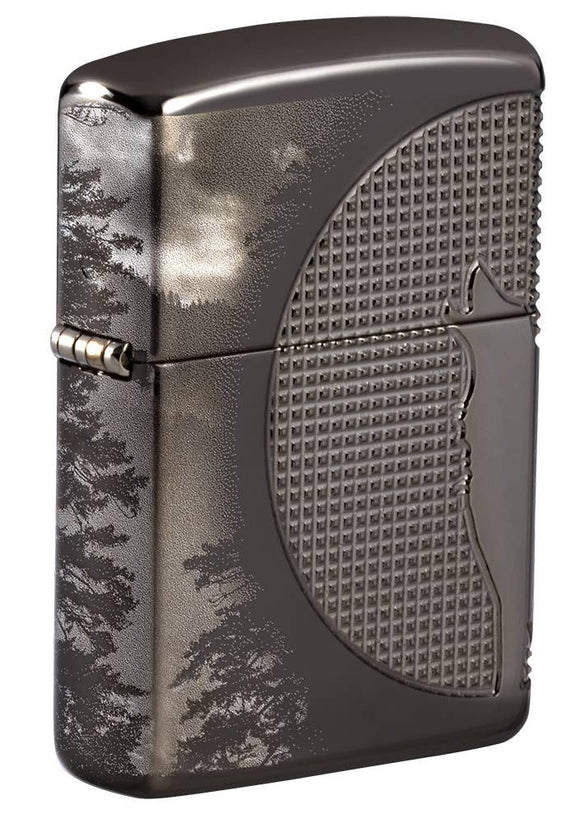 Zippo Wrap Around Wolf Design Lighter SKU 49353-000001