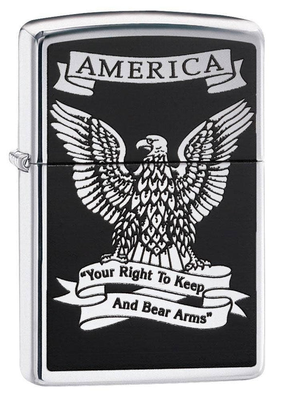 Zippo 250 Eagle with Second Amendment Lighter SKU  28290-000003