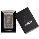 Zippo Art Deco Design Black Ice® Windproof Lighter
