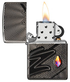 Zippo Z Crystal Armor® High Polish Black Windproof Lighter