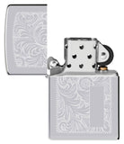 Zippo High Polish Chrome Venetian® Windproof Lighter